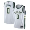 Delizioso Moderno Splendido Damian Lillard Milwaukee Bucks Nike Unisex Fear The Deer Swingman Player Jersey Association Edition White
