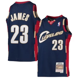 Delizioso Ottimo LeBron James Cleveland Cavaliers Youth 2008 09 Hardwood Classics Swingman Jersey Navy