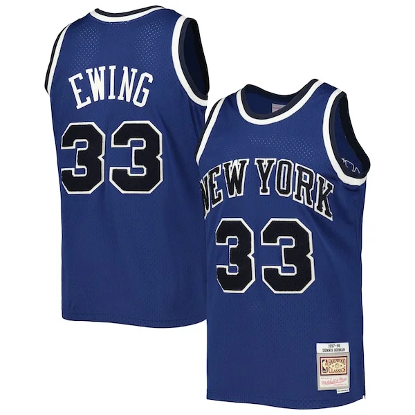 Delizioso Patrick Ewing New York Knicks 1997/98 Hardwood Classics Off Court Swingman Jersey Blue