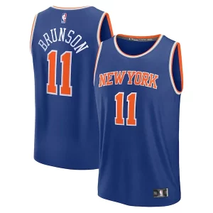 Resistente Jalen Brunson New York Knicks Fast Break Replica Player Jersey Icon Edition Blue