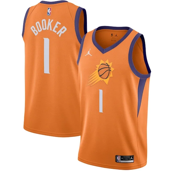 Duraturo Bellissimo Devin Booker Phoenix Suns Jordan Brand 2020/21 Swingman Jersey Statement Edition Orange