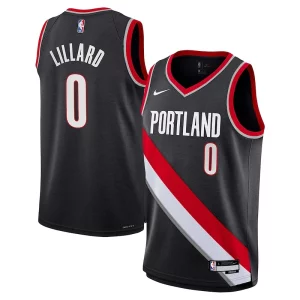 Eccezionale Damian Lillard Portland Trail Blazers Nike Youth Swingman Jersey Icon Edition Black