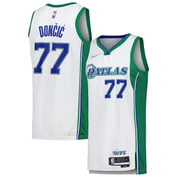 Duraturo Incantevole Cool Luka Dončić Dallas Mavericks Nike Swingman Player Jersey City Edition White