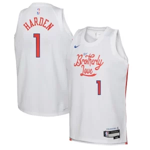 Duraturo James Harden Philadelphia 76ers Nike Youth 2022/23 Swingman Jersey City Edition White