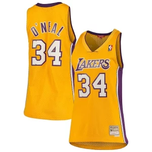 Duraturo Shaquille O'Neal Los Angeles Lakers Women's 1999/00 Hardwood Classics Swingman Jersey Gold