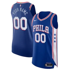 Eccezionale Attraente Resistente Philadelphia 76ers Nike Custom Authentic Jersey Icon Edition Royal