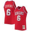 Eccezionale Classico Julius Erving Philadelphia 76ers 1982/83 Hardwood Classics NBA 75th Anniversary Diamond Swingman Jersey Red