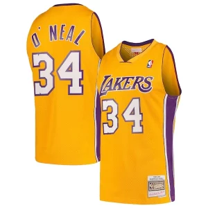 Eccezionale Cool Shaquille O'Neal Los Angeles Lakers Hardwood Classics Swingman Jersey Gold