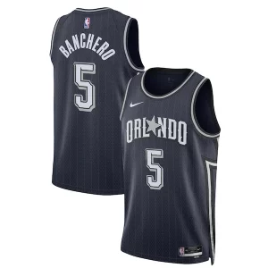 Eccezionale Gorgeous Paolo Banchero Orlando Magic Nike Unisex 2023/24 Swingman Jersey Navy City Edition