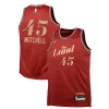 Eccezionale Incantevole Donovan Mitchell Cleveland Cavaliers Nike Youth Swingman Replica Jersey City Edition Wine