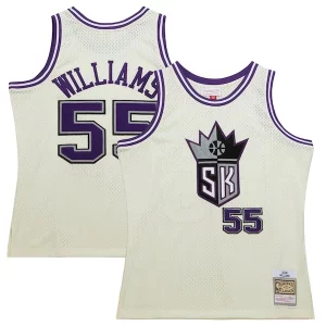 Eccezionale Jason Williams Sacramento Kings Chainstitch Swingman Jersey Cream