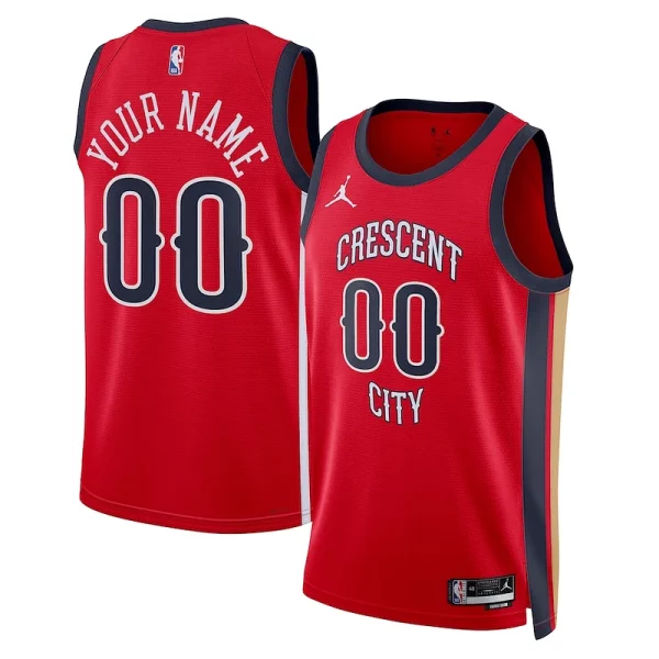 Prestigioso New Orleans Pelicans Jordan Brand Unisex Swingman Custom Jersey Red Statement Edition