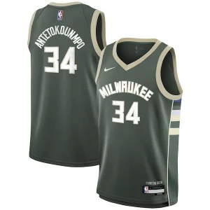 Eccezionale Meraviglioso Delizioso Giannis Antetokounmpo Milwaukee Bucks Nike Youth Swingman Jersey Icon Edition Hunter Green