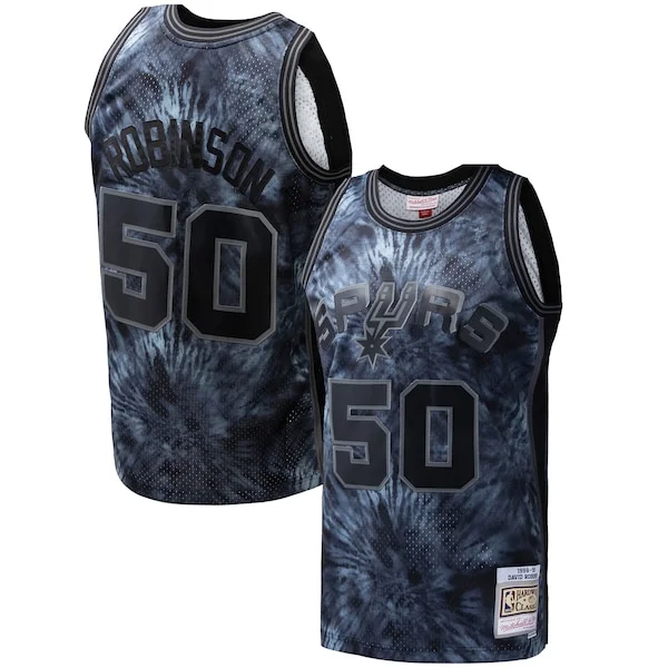 Eccezionale Meraviglioso Fascinante David Robinson San Antonio Spurs Hardwood Classics 1998/99 Tie Dye Swingman Jersey Black