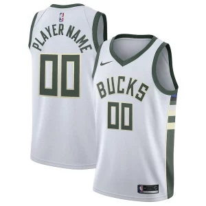 Eccezionale Milwaukee Bucks Nike 2020/21 Swingman Custom Jersey Association Edition White
