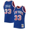 Eccezionale Patrick Ewing New York Knicks 1991/92 Hardwood Classics NBA 75th Anniversary Diamond Swingman Jersey Blue