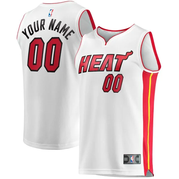 Eccezionale Splendido Miami Heat Youth Fast Break Custom Replica Jersey Association Edition White