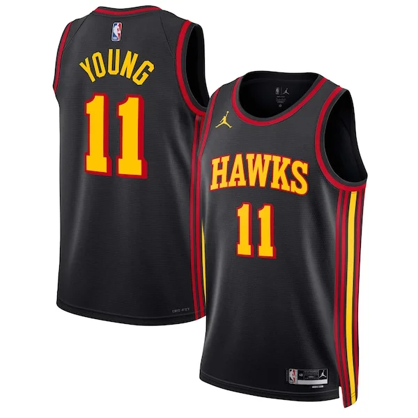 Eccezionale Trendy Trae Young Atlanta Hawks Jordan Brand Unisex Swingman Jersey Statement Edition Black