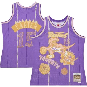 Eccezionale Vince Carter Toronto Raptors 1998/99 Swingman Sidewalk Sketch Jersey Purple