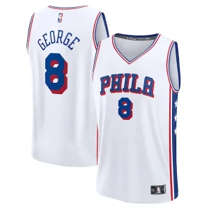 Incantevole Stupendo Elegante Paul George Philadelphia 76ers Youth Fast Break Replica Player Jersey Association Edition White