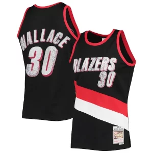 Elegante Cool Pratico Rasheed Wallace Portland Trail Blazers 1999/00 Hardwood Classics NBA 75th Anniversary Diamond Swingman Jersey Black