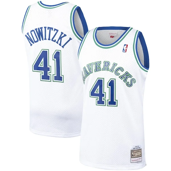Elegante Delizioso Dirk Nowitzki Dallas Mavericks 1998/99 Hardwood Classics Swingman Jersey White