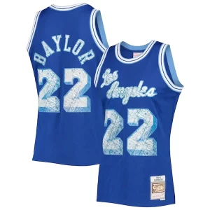 Elegante Elgin Baylor Los Angeles Lakers 1996/97 Hardwood Classics NBA 75th Anniversary Diamond Swingman Jersey Royal