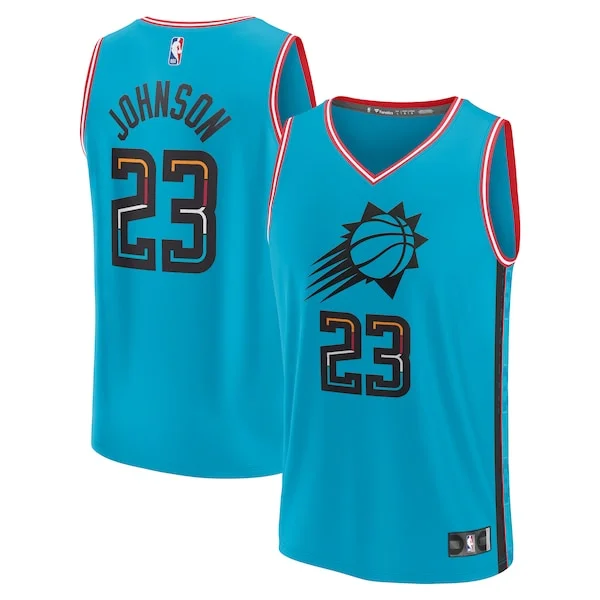 Elegante Fascinante Cameron Johnson Phoenix Suns Youth 2022/23 Fast Break Jersey City Edition Turquoise