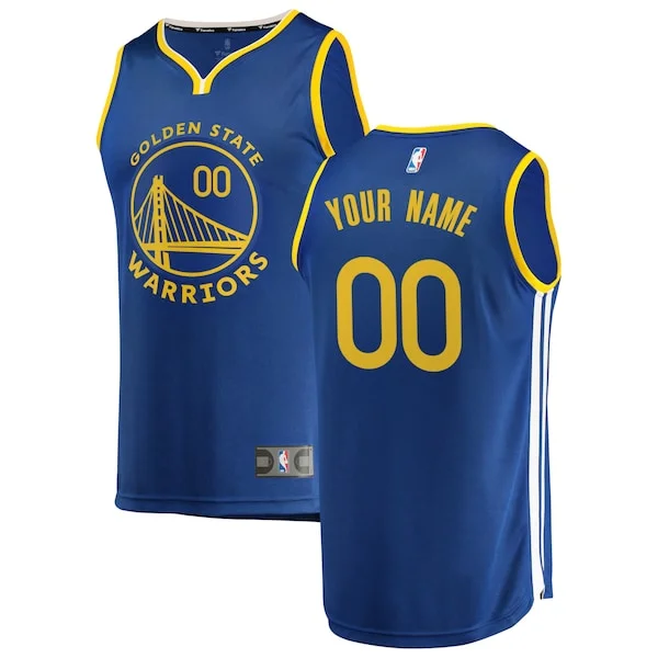 Elegante Golden State Warriors Youth 2019/20 Fast Break Custom Replica Jersey Royal Icon Edition