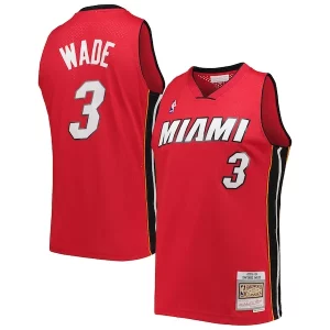 Elegante Lussuoso Dwyane Wade Miami Heat Big & Tall Hardwood Classics 2005/06 Swingman Jersey Red