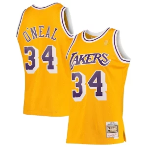 Elegante Magnifico Meraviglioso Shaquille O'Neal Los Angeles Lakers 1996/97 Hardwood Classics Swingman Jersey Gold/Purple/Royal