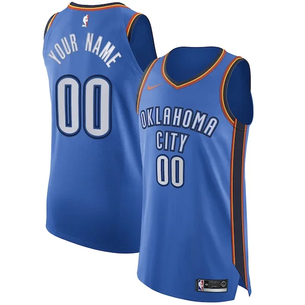 Elegante Moderno Meraviglioso Oklahoma City Thunder Nike Authentic Custom Jersey Blue Icon Edition