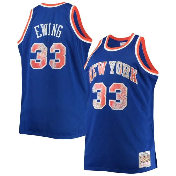 Elegante Patrick Ewing New York Knicks Big & Tall 1991/92 NBA 75th Anniversary Diamond Swingman Jersey Blue
