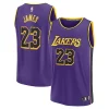 Elegante Pratico Duraturo LeBron James Los Angeles Lakers 2022/23 Fast Break Replica Jersey Statement Edition Purple
