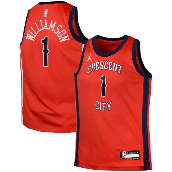 Elegante Pratico Trendy Zion Williamson New Orleans Pelicans Jordan Brand Swingman Jersey Statement Red