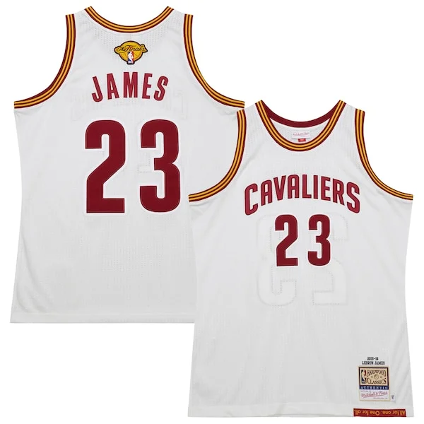 Elegante Resistente LeBron James Cleveland Cavaliers 2015/16 Hardwood Classics Authentic Jersey White