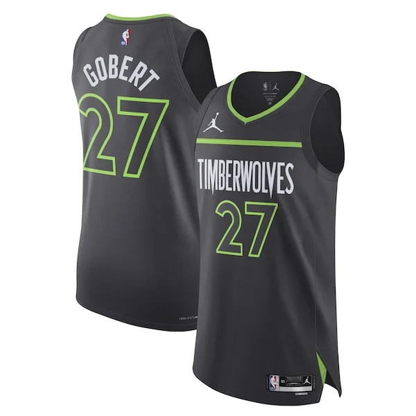 Elegante Rudy Gobert Minnesota Timberwolves Jordan Brand Authentic Player Jersey Statement Edition Anthracite