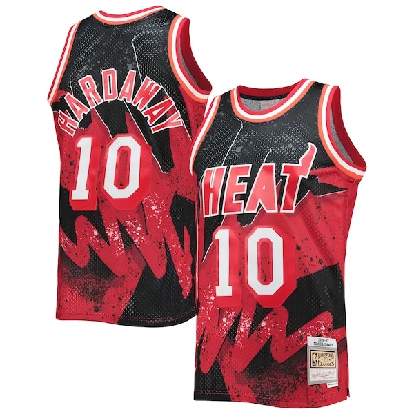 Elegante Tim Hardaway Miami Heat Hardwood Classics 1996/97 Hyper Hoops Swingman Jersey Scarlet