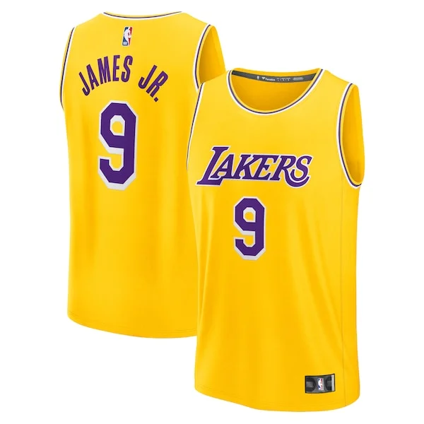 Fantastico Bronny James Los Angeles Lakers 2024 NBA Draft Fast Break Player Jersey Icon Edition Gold