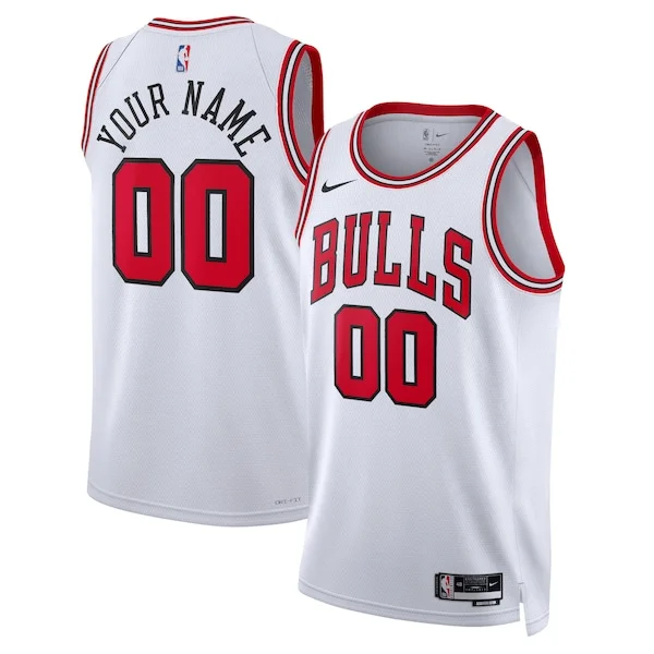 Fantastico Chicago Bulls Nike Unisex Swingman Custom Jersey White Association Edition