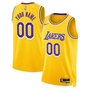 Fantastico Duraturo Los Angeles Lakers Nike Unisex Swingman Custom Jersey Gold Icon Edition