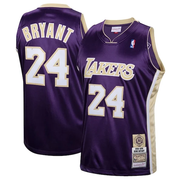 Fantastico Fascinante Kobe Bryant Los Angeles Lakers Hall of Fame Class of 2020 #24 Authentic Hardwood Classics Jersey Purple/Gold