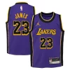 Fantastico LeBron James Los Angeles Lakers Jordan Brand Preschool 2022/23 Dri FIT Replica Jersey Statement Edition Purple