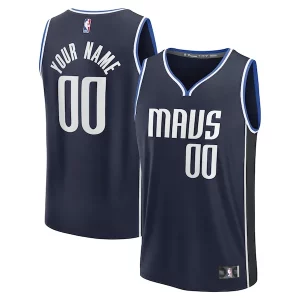 Fantastico Meraviglioso Dallas Mavericks Custom Fast Break Jersey Statement Edition Navy/Blue