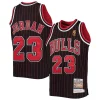 Fantastico Michael Jordan Chicago Bulls Youth 1996 97 Hardwood Classics Authentic Jersey Black/Red/Red/White