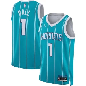 Fantastico Prestigioso LaMelo Ball Charlotte Hornets Jordan Brand Unisex Swingman Jersey Icon Edition Teal/White