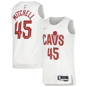 Fantastico Versatile Donovan Mitchell Cleveland Cavaliers Nike Unisex Swingman Jersey Association Edition White/Wine