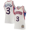 Fascinante Allen Iverson Philadelphia 76ers 1996/97 Hardwood Classics Authentic Jersey White