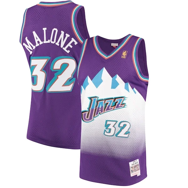 Fascinante Bellissimo Moderno Karl Malone Utah Jazz 1996/97 Hardwood Classics Swingman Jersey Purple