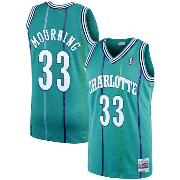 Fascinante Incantevole Resistente Alonzo Mourning Charlotte Hornets 1992/93 Hardwood Classics Swingman Jersey Teal
